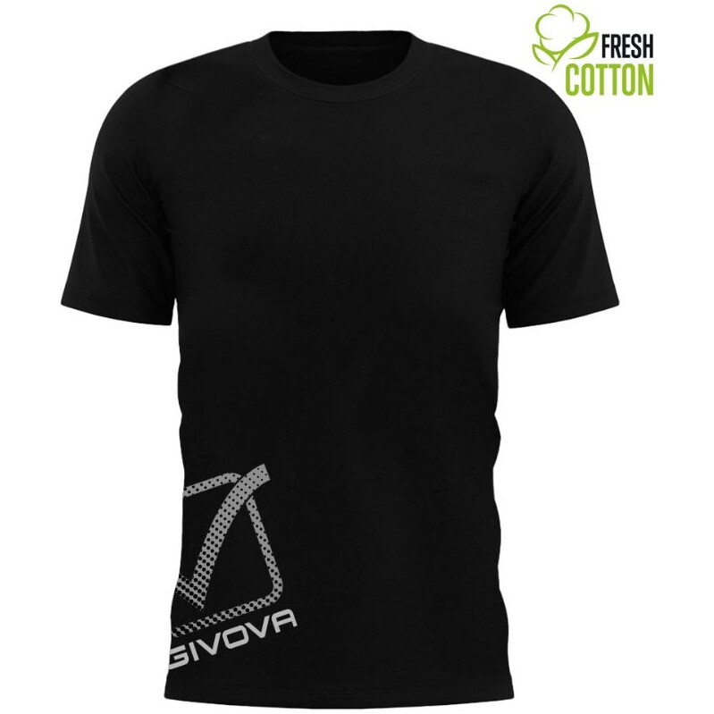 Bavlněné triko GIVOVA Reflective Black M 109626778