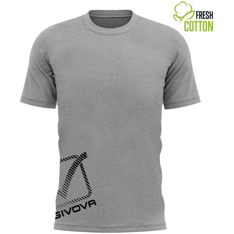 Bavlněné triko GIVOVA Reflective Light Grey L 109626782