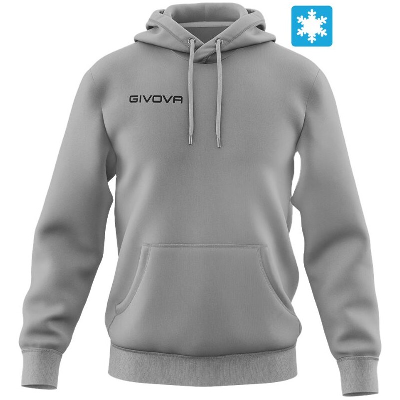 Bavlněná mikina GIVOVA Hoodie Grey 2XS 109627007