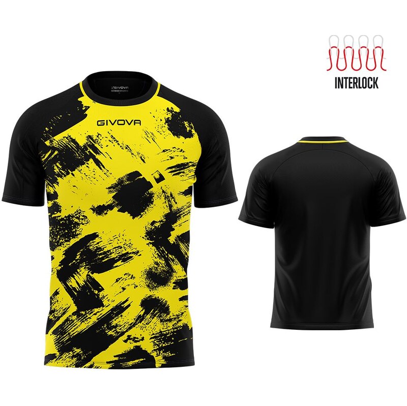 Sportovní triko Givova Art Interlock Yellow-Black 3XL