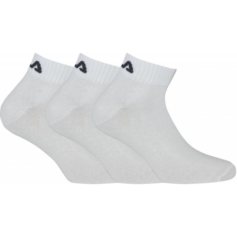 Ponožky FILA Quarter 3-pack White 43-46