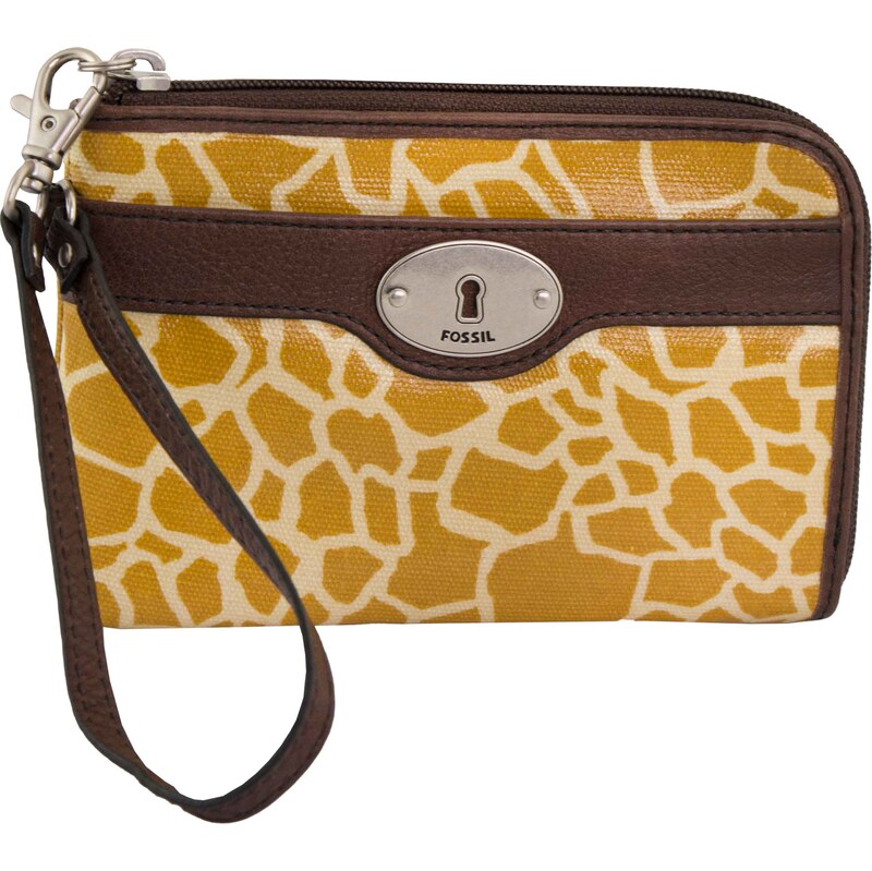 Dámská peněženka Fossil Wmns Leather Wallet Key-Per Zip Clutch Giraffe 109629065