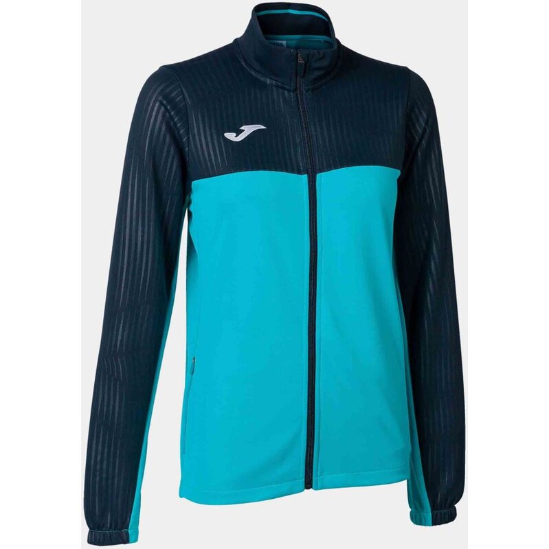 Dámská mikina JOMA Montreal Full Zip Fluor Turq-Navy XS 109630275