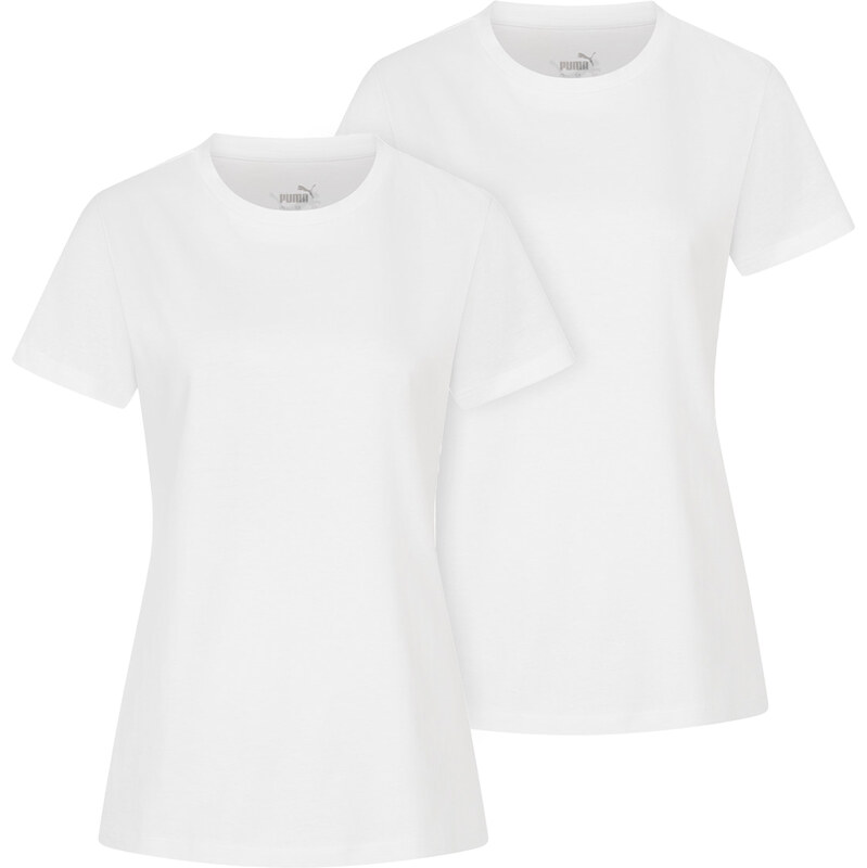 Balení 2 ks dámských triček PUMA Base White 2-pack L 109630314