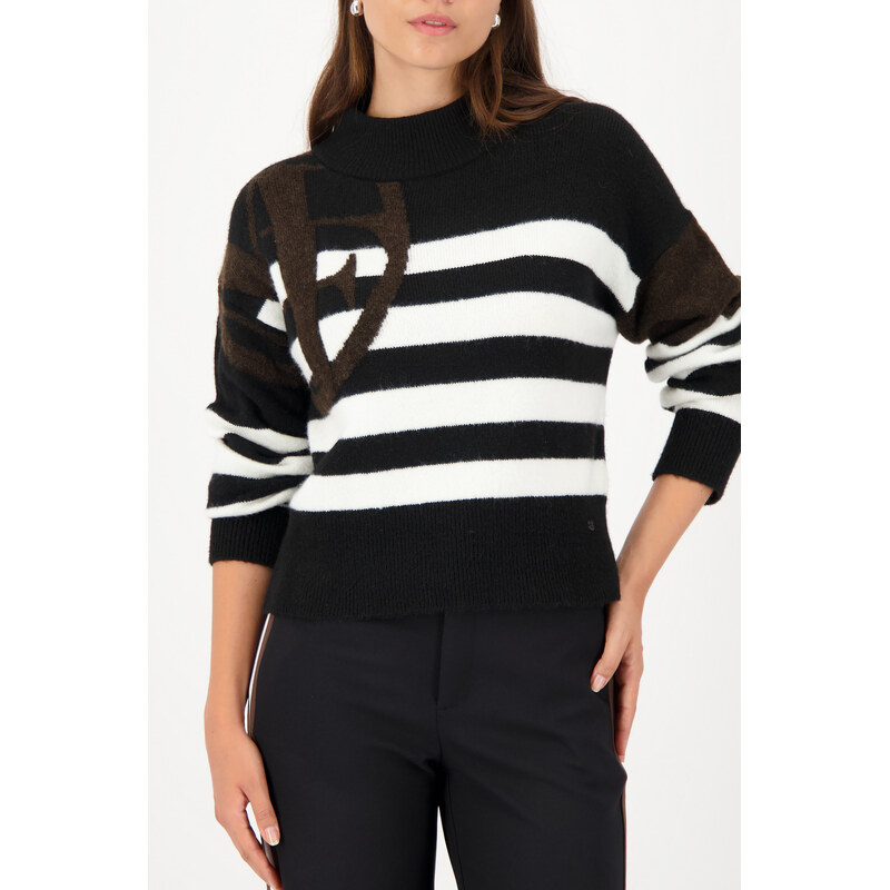 MONARI FASHION CONTRASTS dámský svetr černobílý pruhovaný