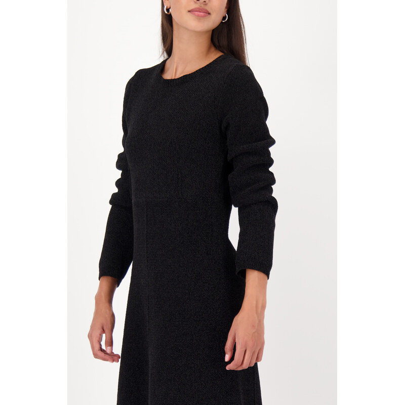 MONARI FASHION CONTRASTS dámské šaty černé žinylkové