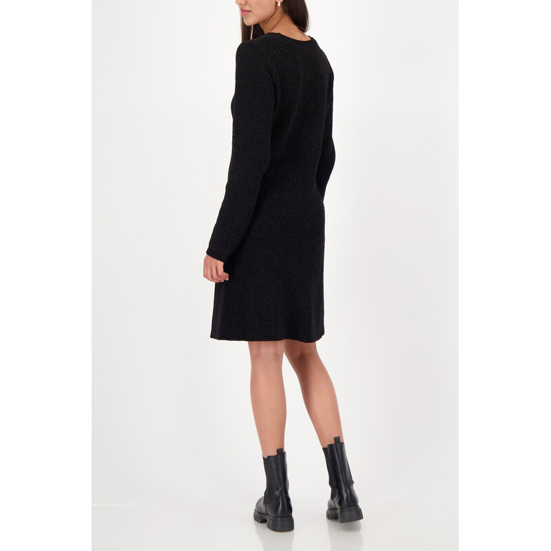 MONARI FASHION CONTRASTS dámské šaty černé žinylkové
