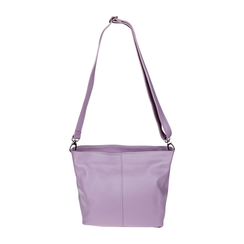 Fialová kožená italská crossbody kabelka Prisca Lilla