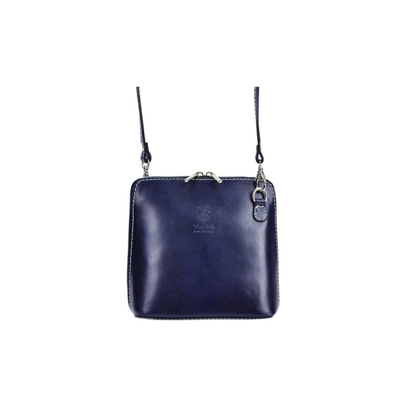 Vera Pelle Kožená malá dámská crossbody kabelka tmavá modrá 108697884