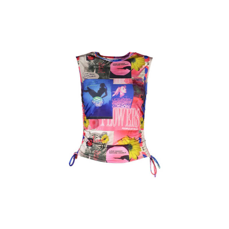 Dámské tričko bez rukávů DESIGUAL - modré - XL 109636473