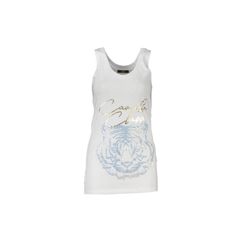 Dámské tričko bez rukávů CAVALLI CLASS - bílé - L 109639022