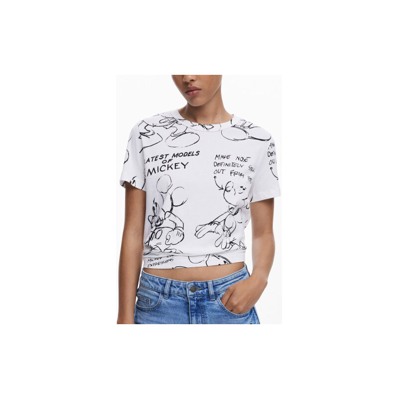 Dámské tričko s krátkým rukávem DESIGUAL - bílé - XS 109639496