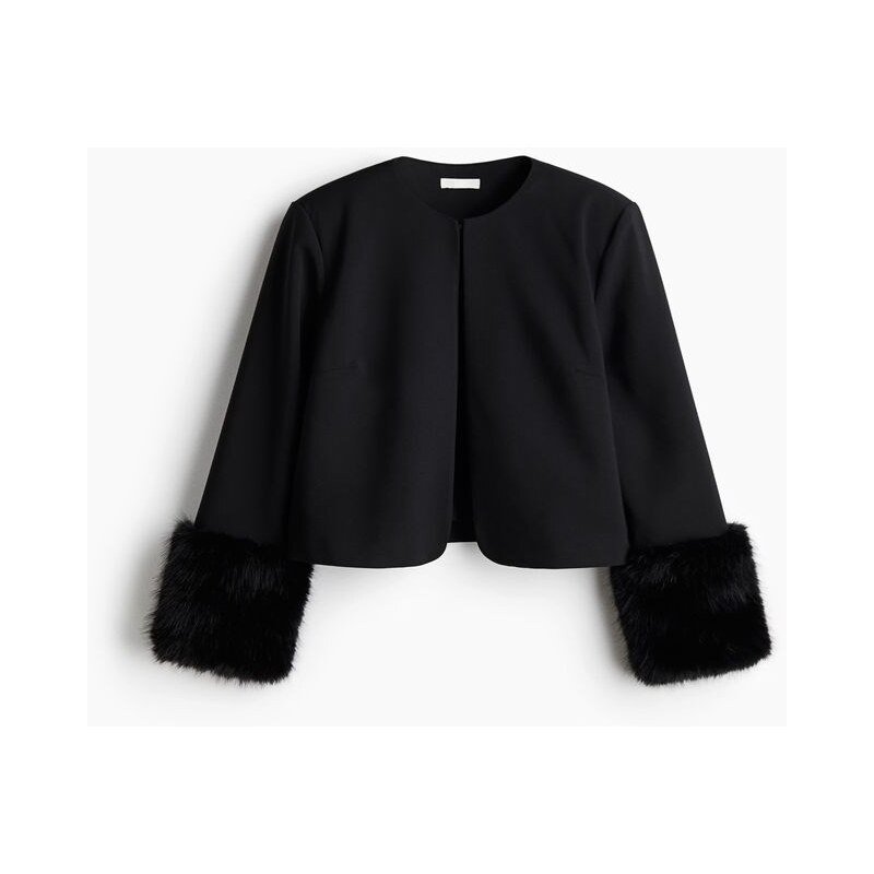 H&M - Krátké sako - černá 109640975