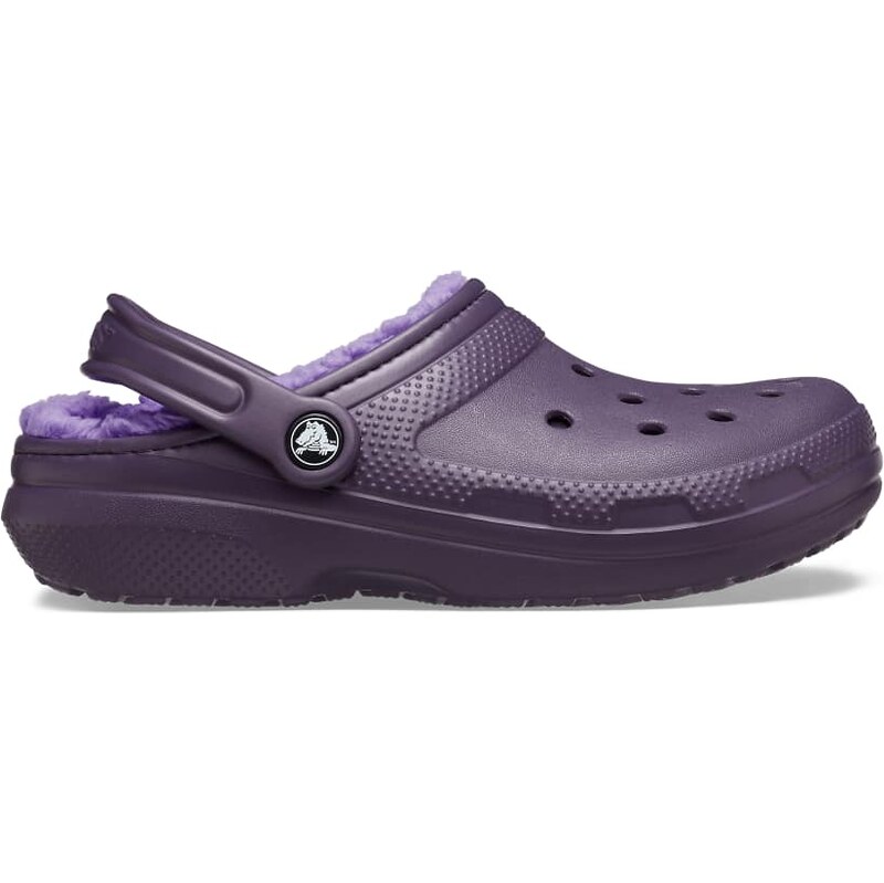 Crocs Classic fleece lined clog in dark iris purple 109654558