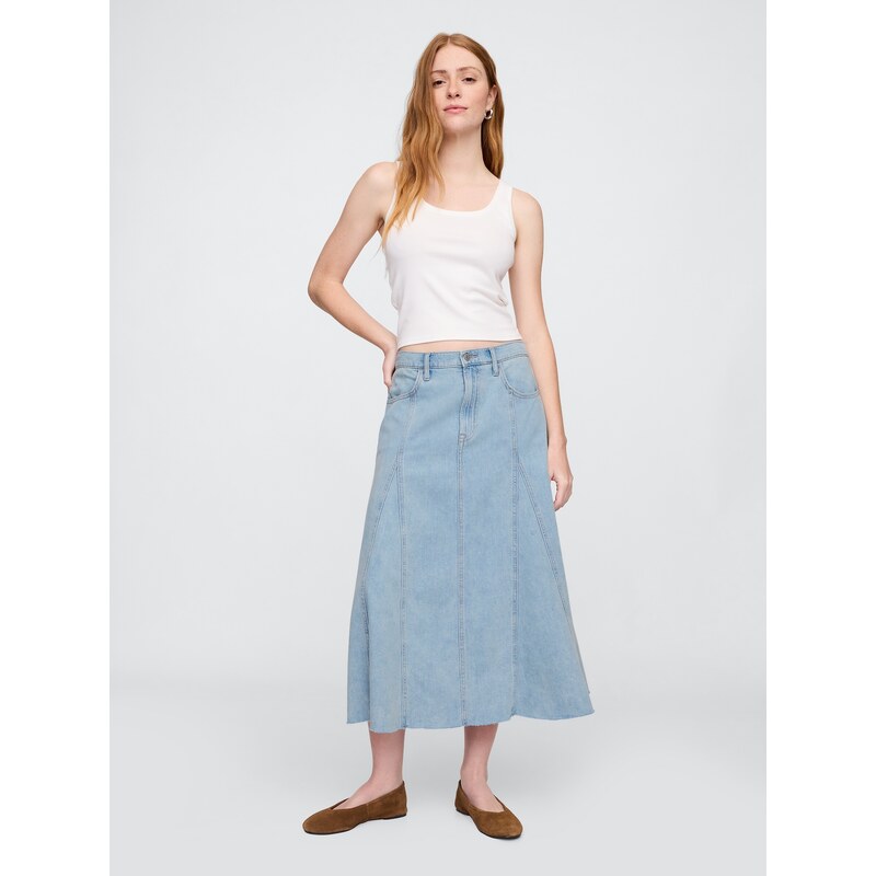 GAP Dámské Džínová maxi sukně UltraSoft 744427-00 109642978