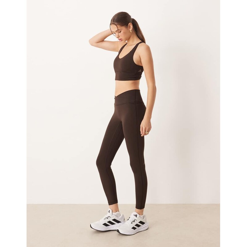 adidas Performance Three Stripes Studios crossover waistband leggings 108958424