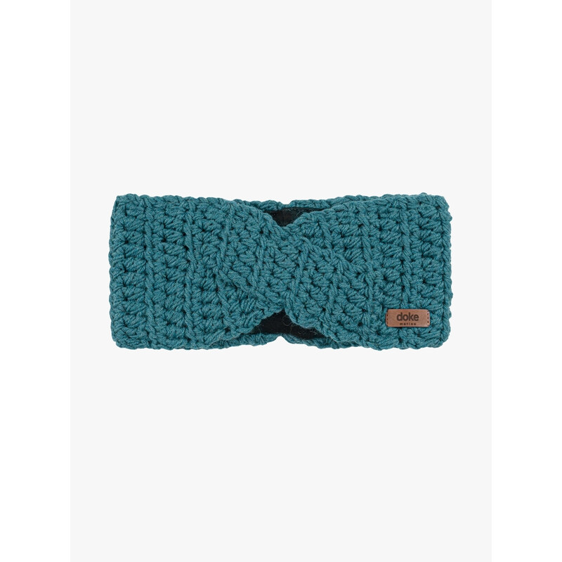 DOKE Merino háčkovaná čelenka sue aqua
