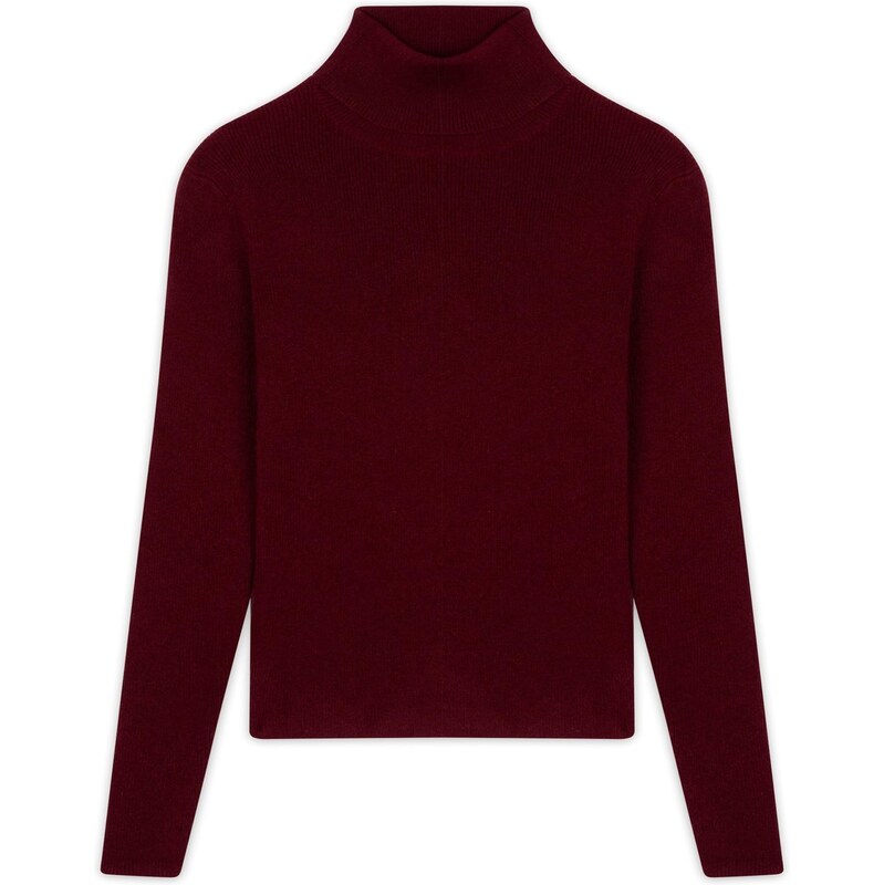 JUST CASHMERE Svetr Lanais bordó 109650473