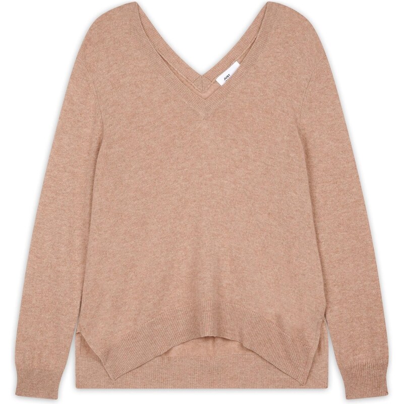 JUST CASHMERE Svetr Opal mokka