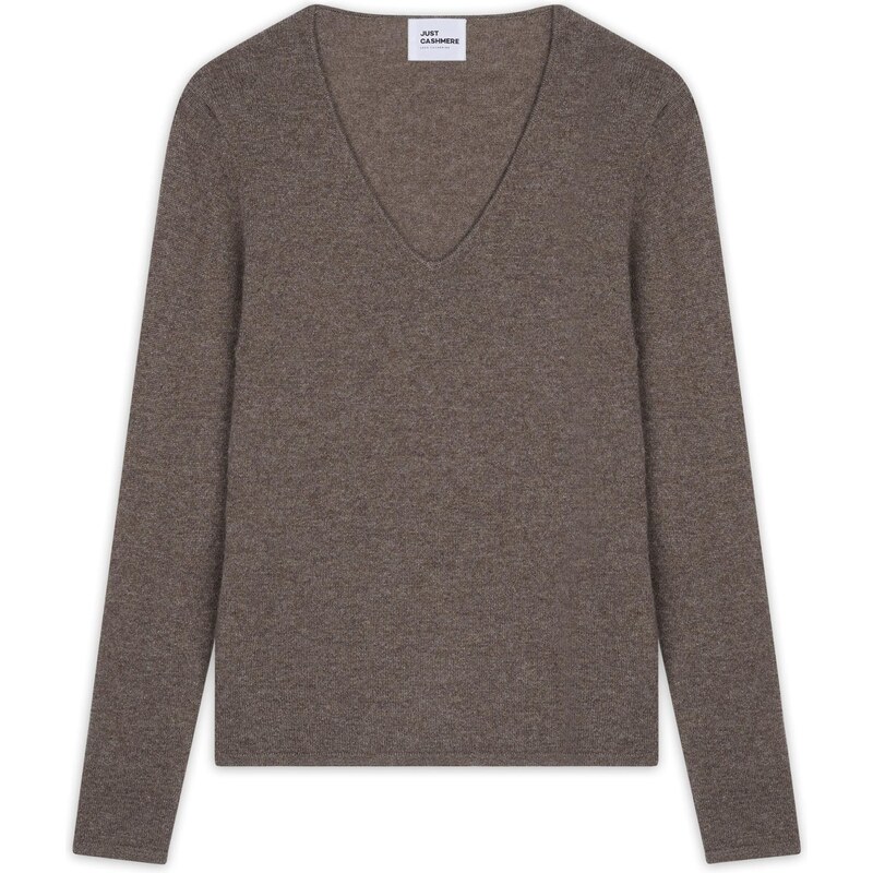 JUST CASHMERE Svetr Joan čokoládová 109650497