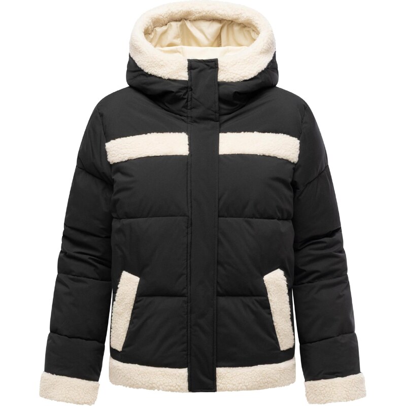 Ragwear Zimní bunda Editah Youmodo černá / barva bílé vlny 109651797