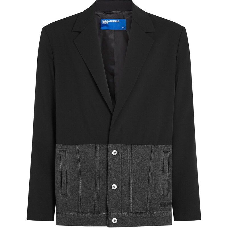 KARL LAGERFELD JEANS Přechodná bunda černá / černá džínovina