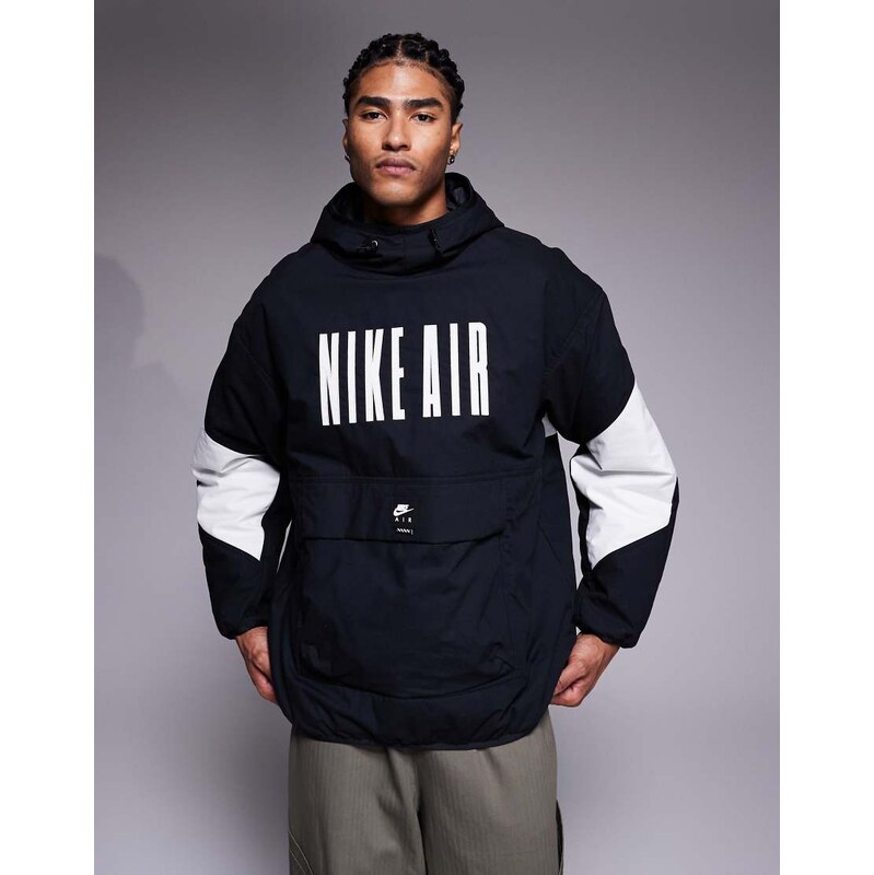 Nike Air woven jacket in black and white