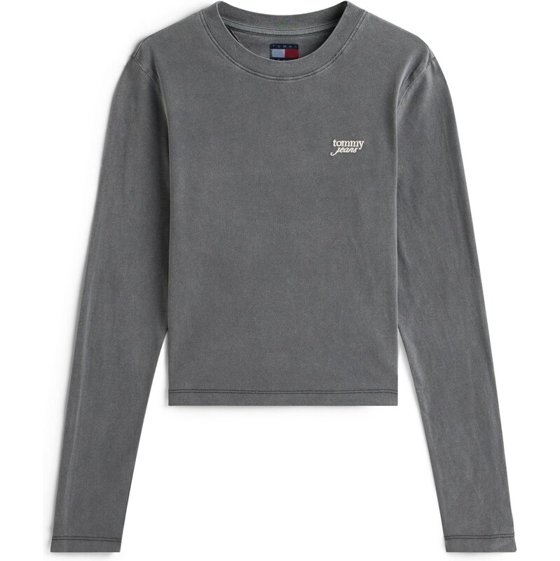 Tommy Jeans Tričko tmavě šedá / bílá