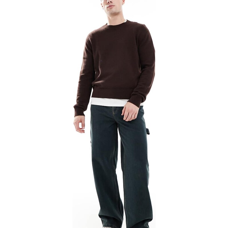 COLLUSION X011 carpenter mid rise jean in grunge green wash