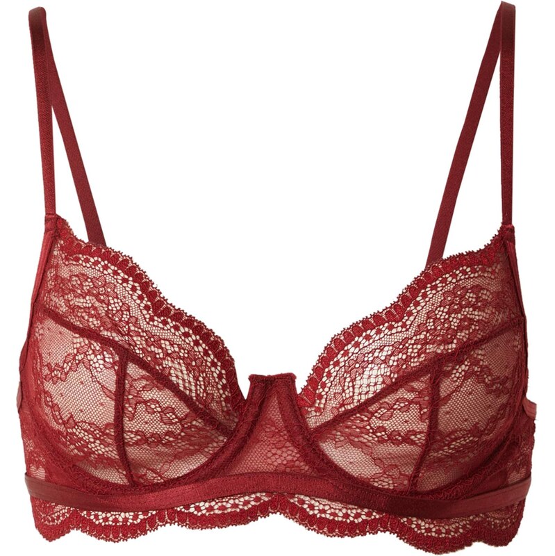 Hunkemöller Podprsenka ISABELLE karmínově červené