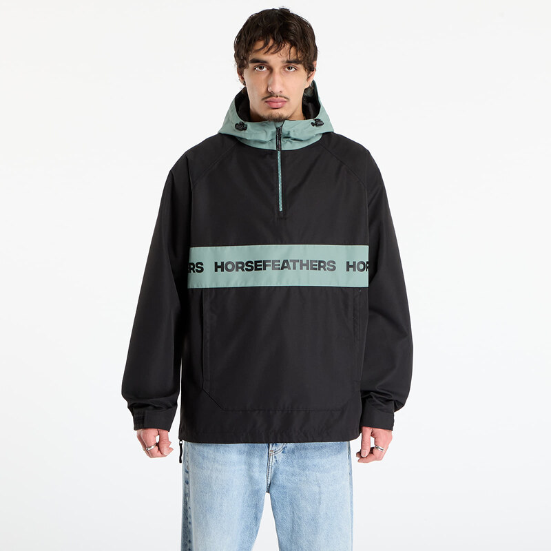 Bunda Horsefeathers Gordie Jacket Black/ Iceberg Green S