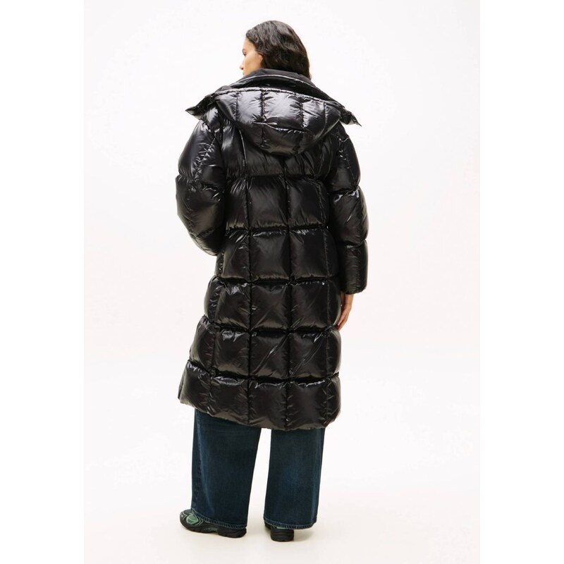 Tommy Jeans dámský černý zimní kabát