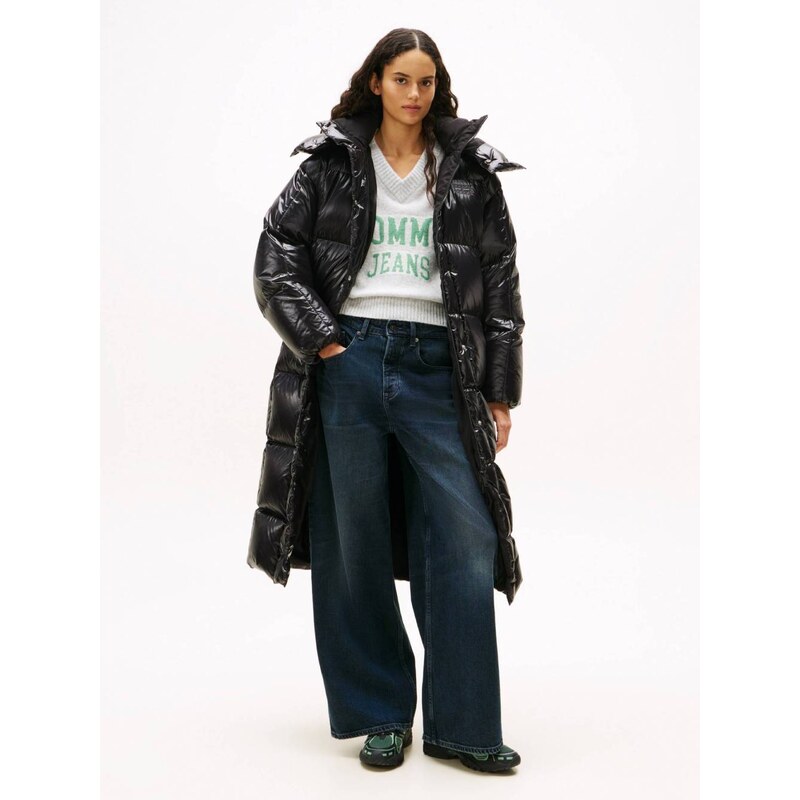Tommy Jeans dámský černý zimní kabát