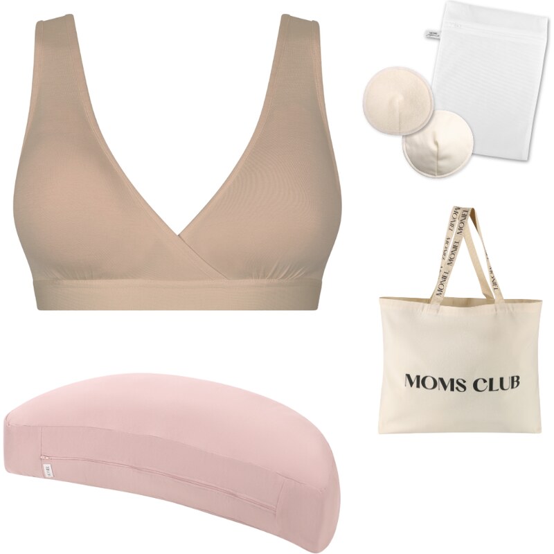Moniel starterpack pro pohodlné kojení Essentials Nude & Pastel