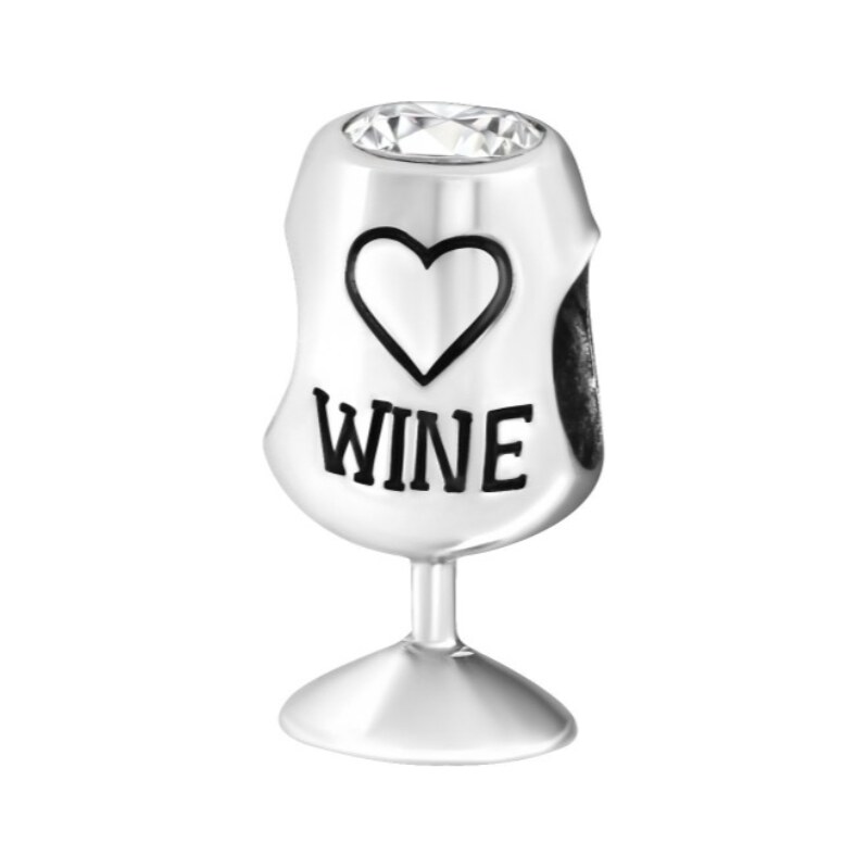 MAJYA MAY STORY stříbrný korálek WINE s čirým zirkonem 11920 109657158
