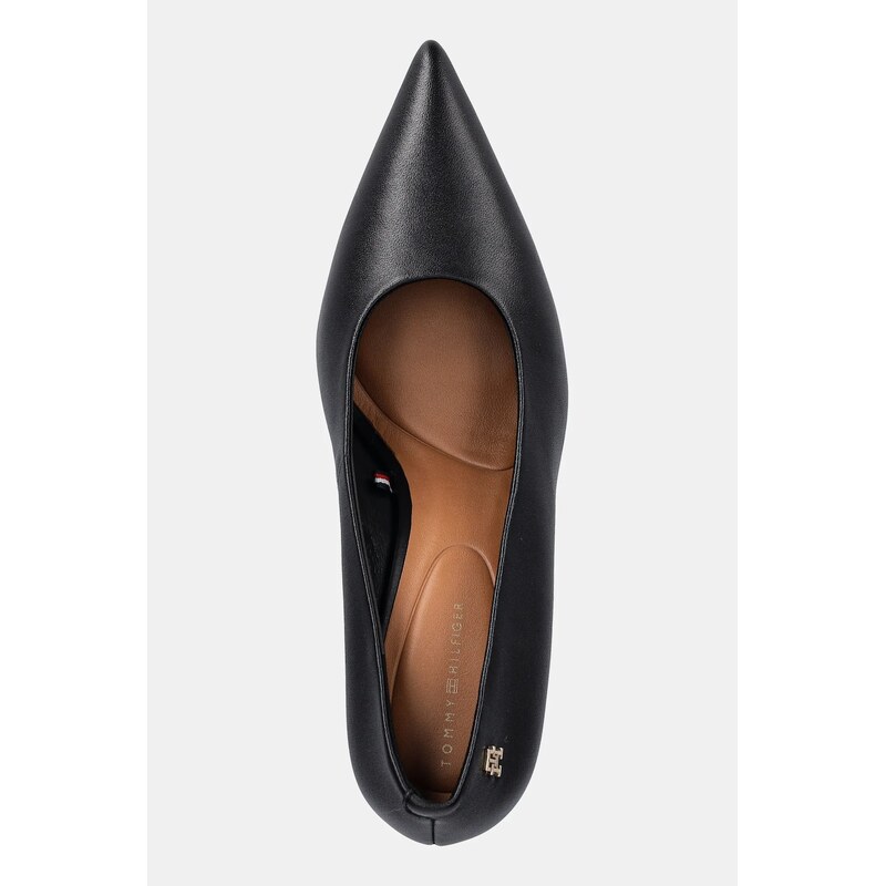 Kožené lodičky Tommy Hilfiger TH SMOOTH LEATHER PUMP
