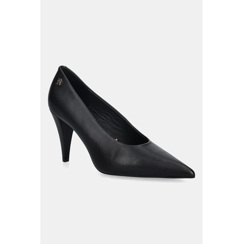 Kožené lodičky Tommy Hilfiger TH SMOOTH LEATHER PUMP