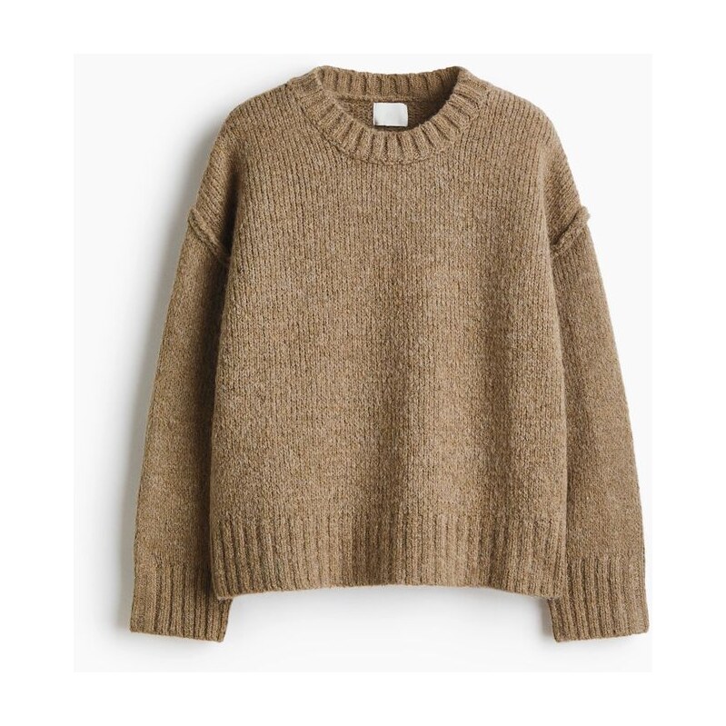 H&M - Oversized svetr - Béžový Melír