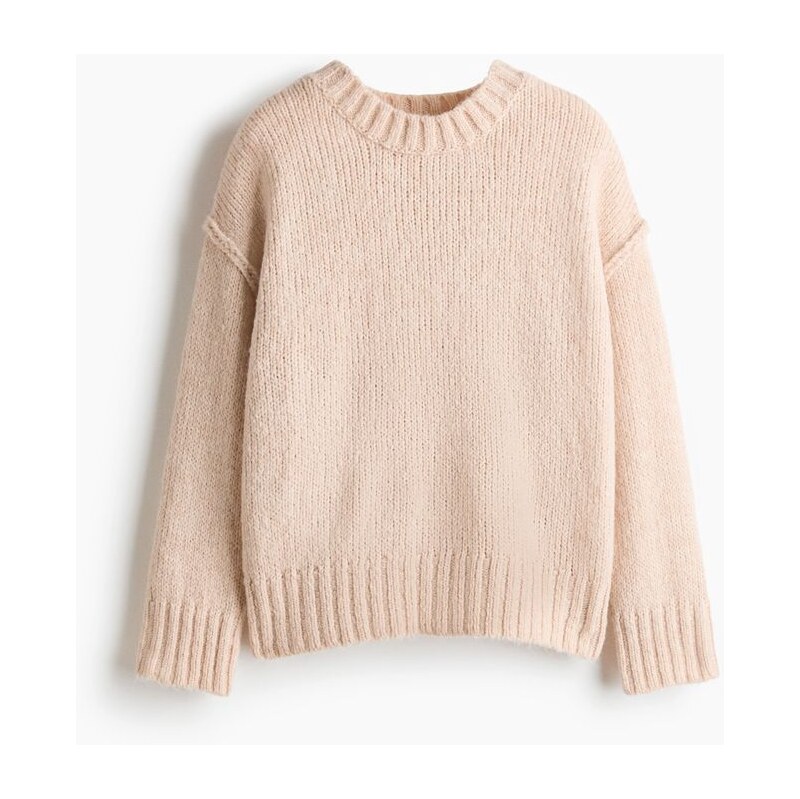 H&M - Oversized svetr - Světle Béžová