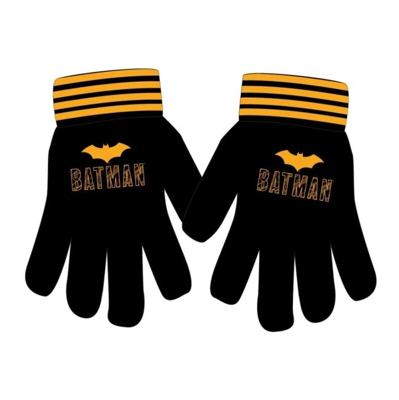 E plus M Dětské pletené prstové rukavice Batman 5242463 černé
