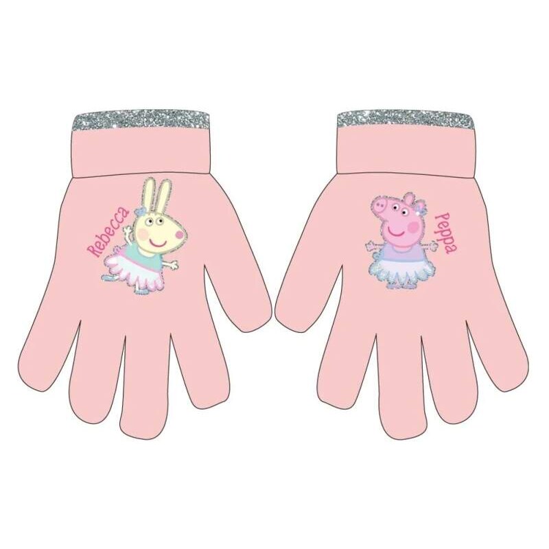 E plus M Dětské pletené prstové rukavice Peppa Pig 52421100