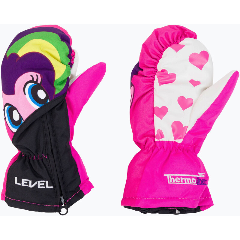 Dětské snowboardové rukavice Level Lucky Mitt růžové 4146