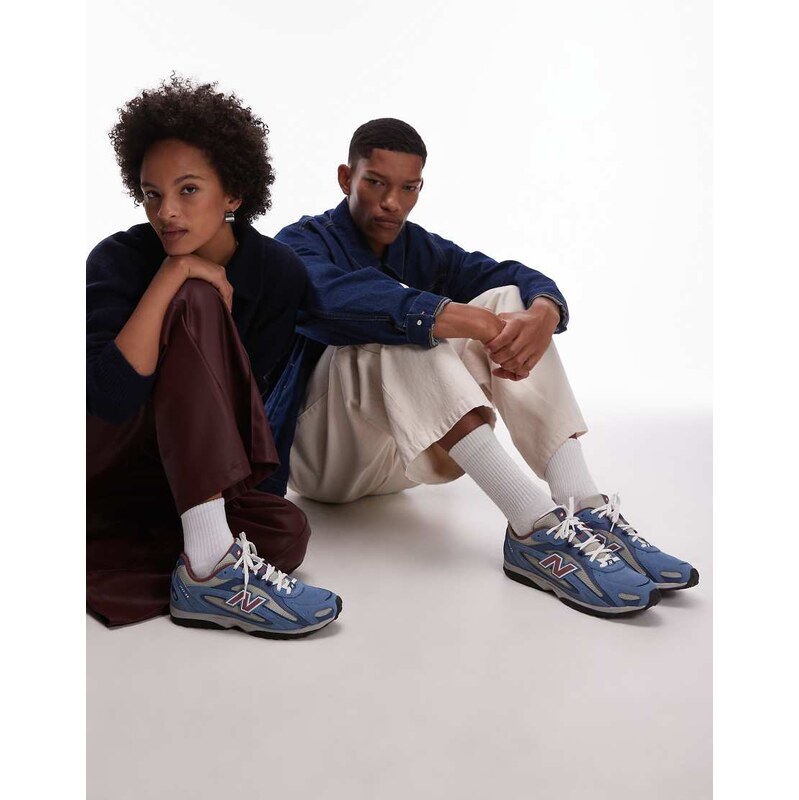 New Balance 204L unisex trainers in grey and blue suede 109693313