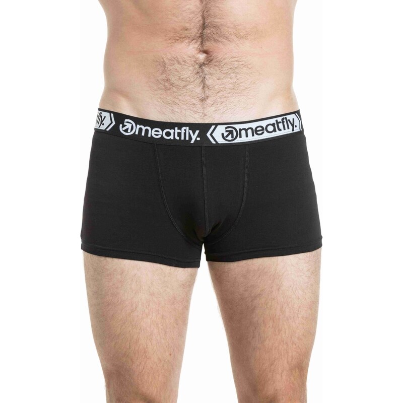 Meatfly pánské boxerky Balboa Double Pack Black / Black | Černá