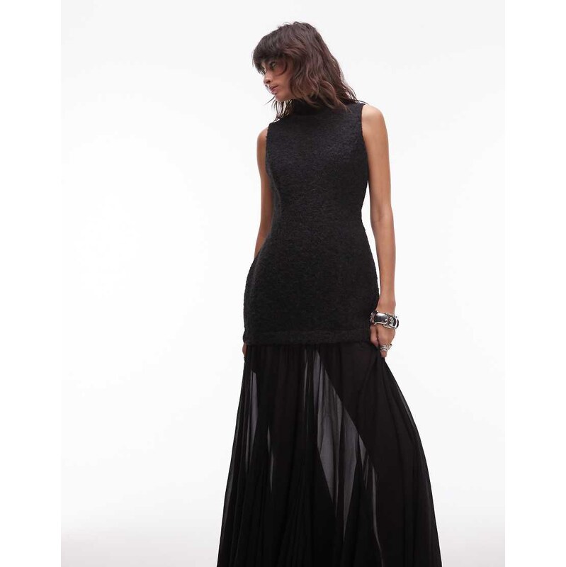 ASOS DESIGN hybrid sleeveless dropped waist maxi dress with