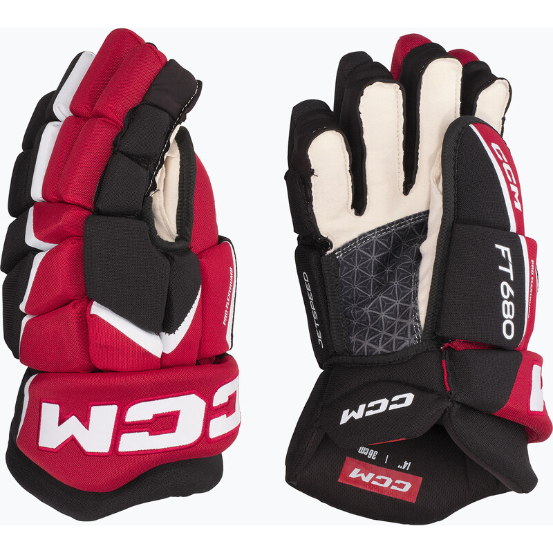 Hokejové rukavice CCM JetSpeed FT680 SR black/red/white