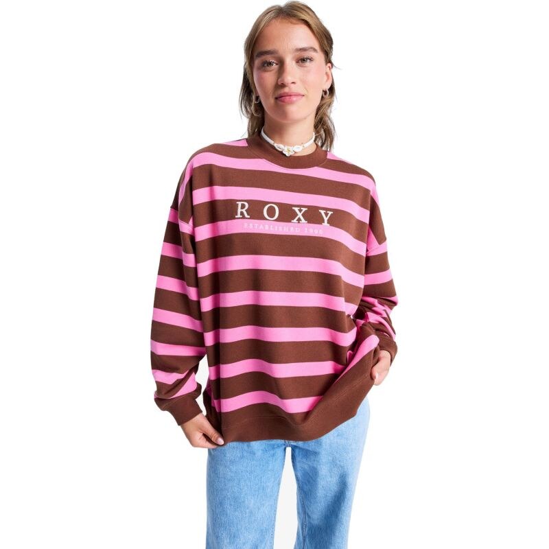 MMIKINA ROXY Stricty Stripes Oversized W - hnědá -