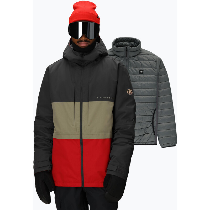 Pánská snowboardová bunda 686 Smarty 3IN1 Form charcoal