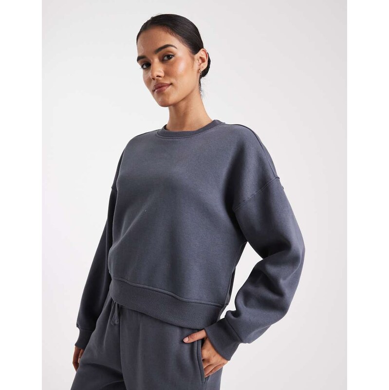 ONLY crew neck drop shoulder sweatshirt co-ord in ombre blue 111335725