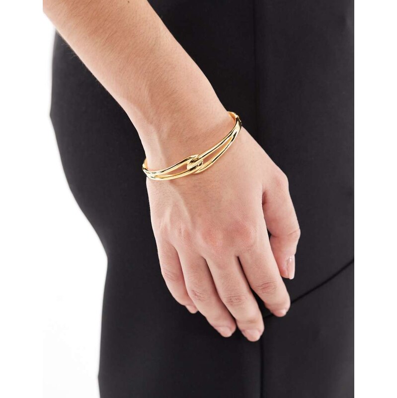 ASOS DESIGN waterproof stainless steel cuff bracelet with infinity 109670700